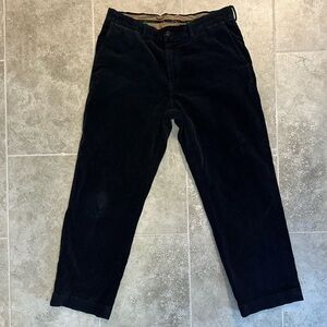 Vintage Y2K Preppy Polo Ralph Lauren RL Preston Blue Corduroy Pants 34 X 30